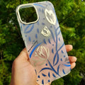 Cases & Covers for MIKALEN Floral Print Soft TPU Clear Edge Hard Phone Case for iPhone