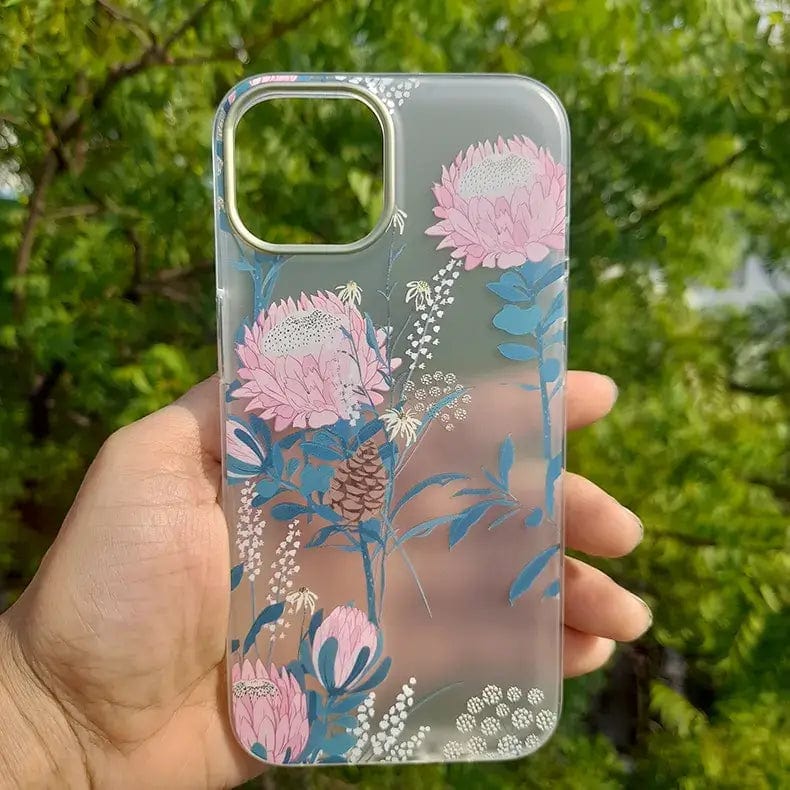 Cases & Covers for MIKALEN Floral Print Soft TPU Silicone Clear Edge Hard Case for iPhone
