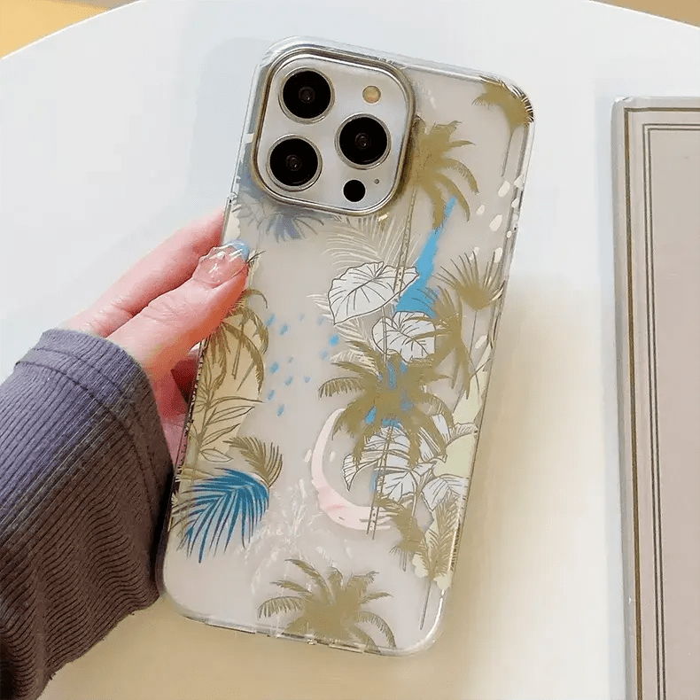 Cases & Covers for iPhone 15 Pro Max / Golden Leafs MIKALEN Floral Print Soft TPU Silicone Clear Edge Hard Case for iPhone