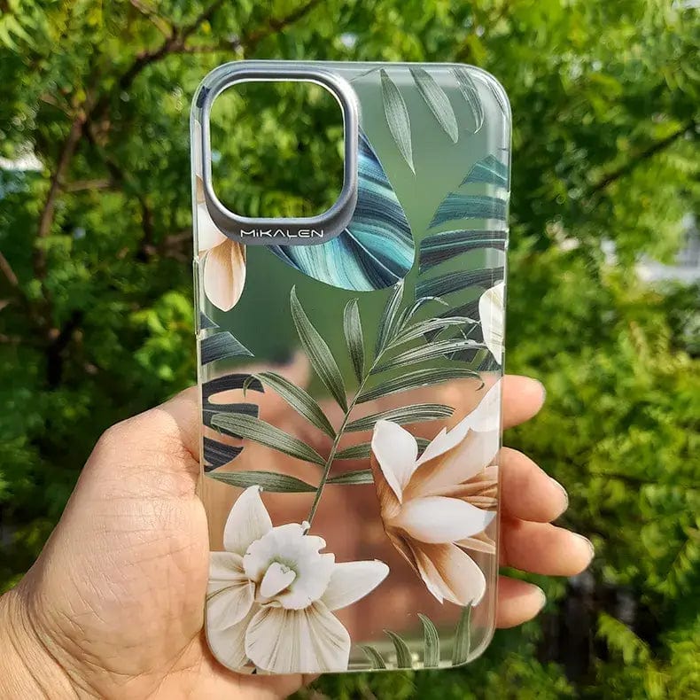 Cases & Covers for iPhone 15 Pro Max / Green Leafs MIKALEN Floral Print Soft TPU Silicone Clear Edge Hard Case for iPhone