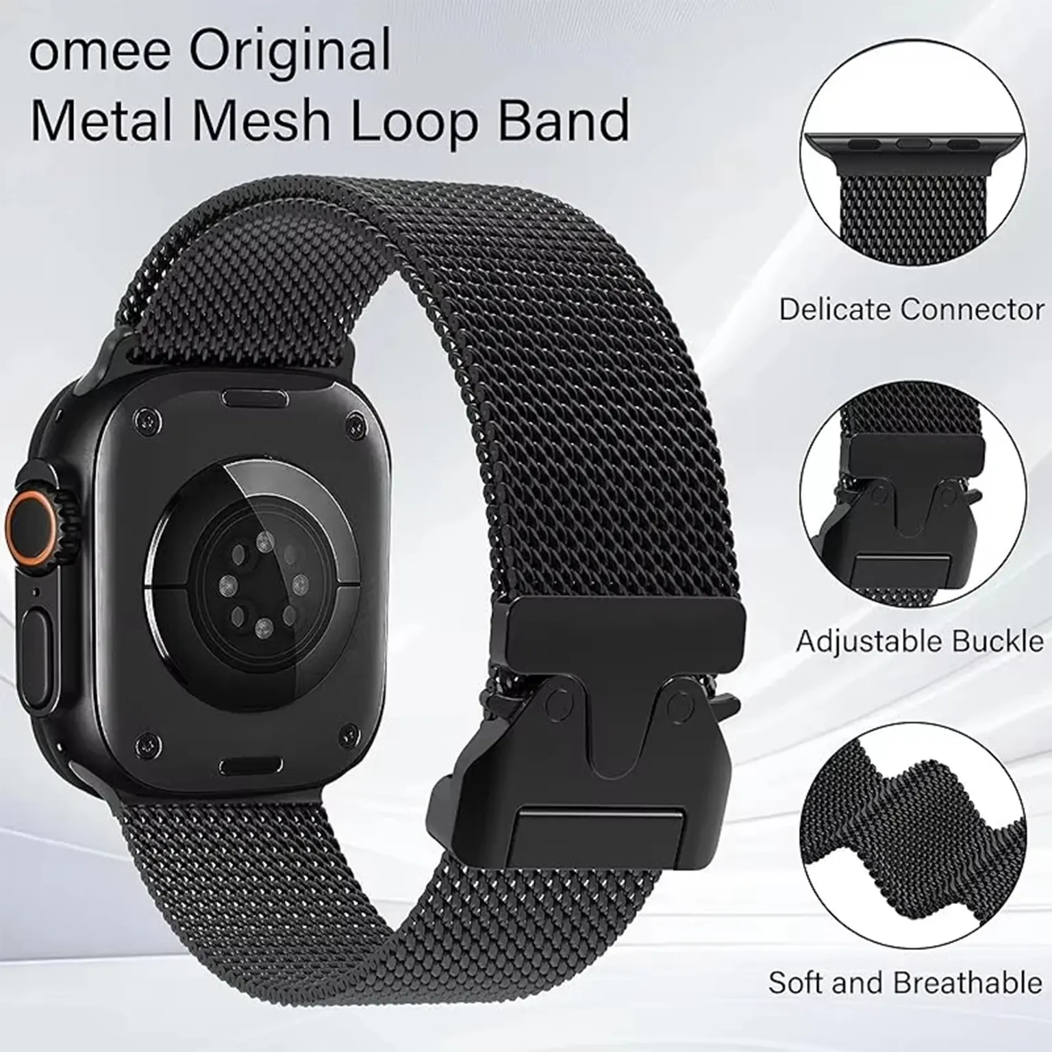 Watch Bands Milanese Magnetic Adjustable Band for Apple Watch 42 | 44 | 45 | Ultra 49 | 46mm S10 | 46mm S11