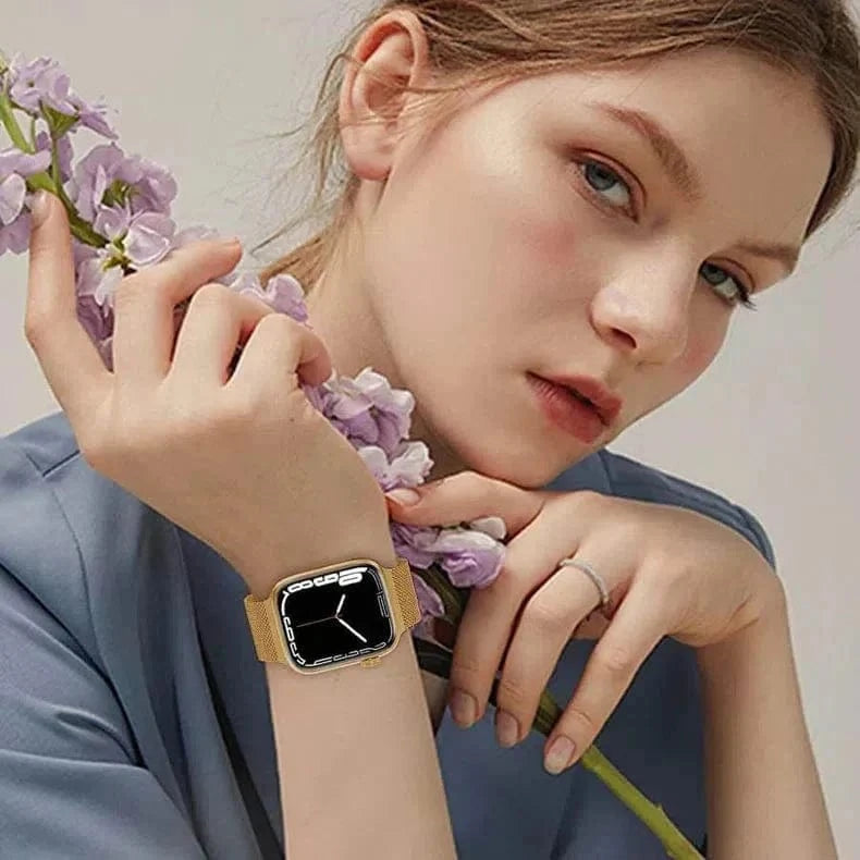Milanese Magnetic Clasp Loop for Apple Watch 42 | 44 | 45 | Ultra 49 | 46mm S10 Watch Bands
