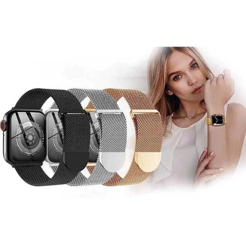Milanese Magnetic Clasp Loop for Apple Watch 42 | 44 | 45 | Ultra 49 | 46mm S10 Watch Bands