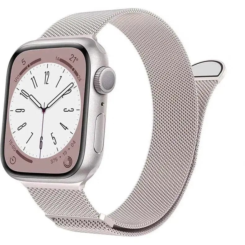Starlight Milanese Magnetic Clasp Loop for Apple Watch 42 | 44 | 45 | Ultra 49 | 46mm S10 Watch Bands