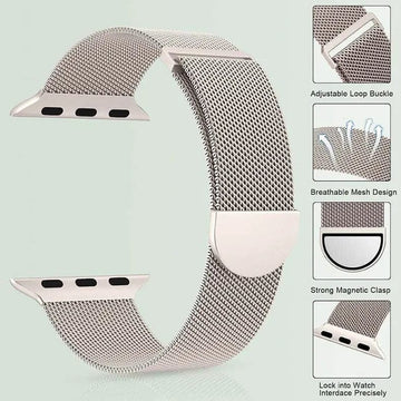 ktusu Generic Watch Bands Milanese Magnetic Loop for Apple Watch 42 | 44 | 45 | Ultra 49 | 46mm S10