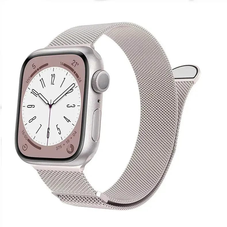 Straps & Bands for 42mm | 44mm | 45mm | Ultra 49mm / Style 2 / Starlight Milanese Magnetic Loop Watch Band for Apple Watch