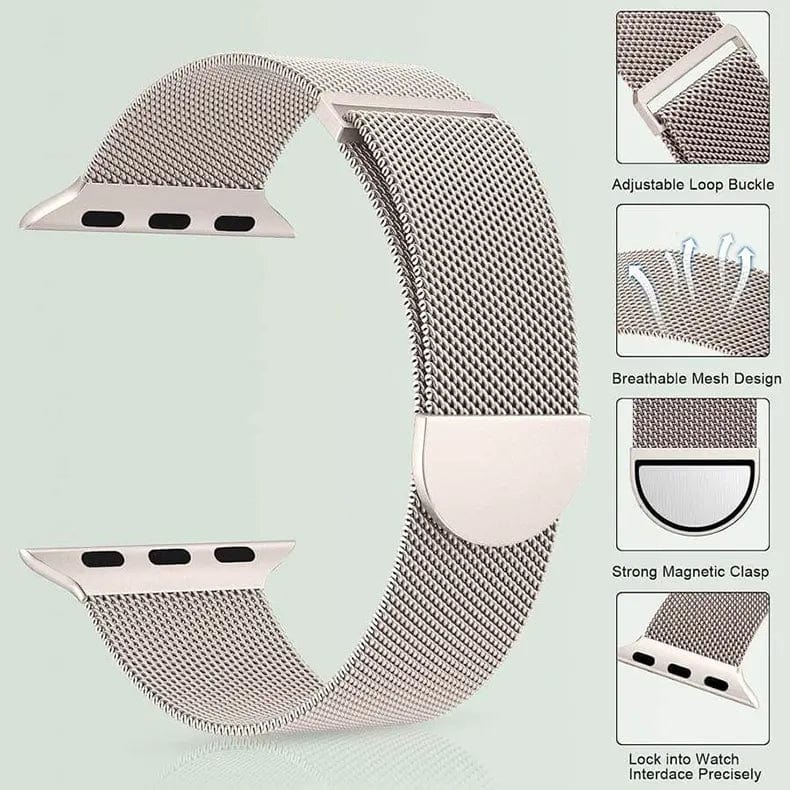 Straps & Bands for Milanese Magnetic Loop Watch Band for Apple Watch