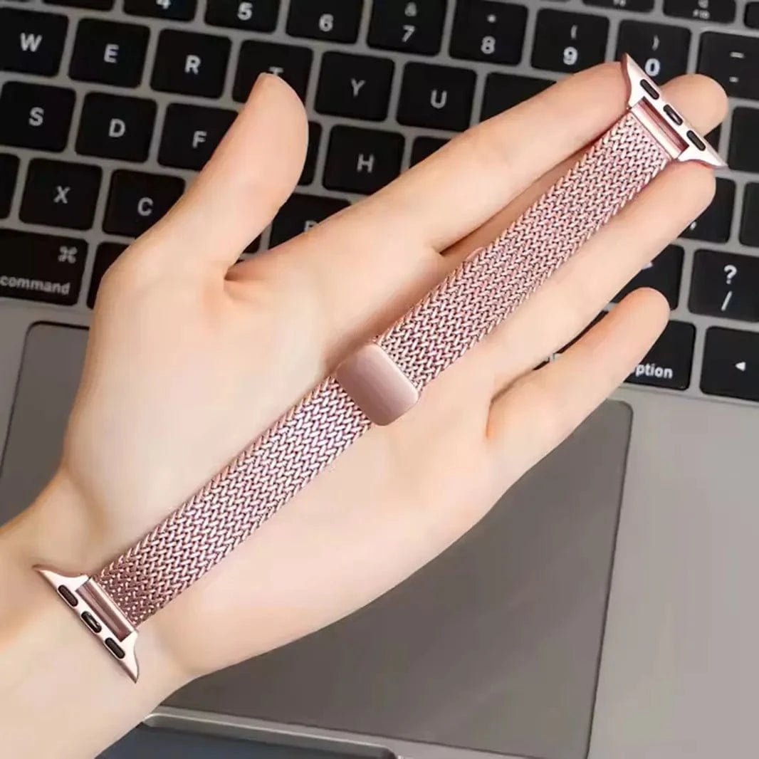 Milanese Magnetic Slim D-Buckle Band for Apple Watch 38 | 40 | 41 | 42mm S10