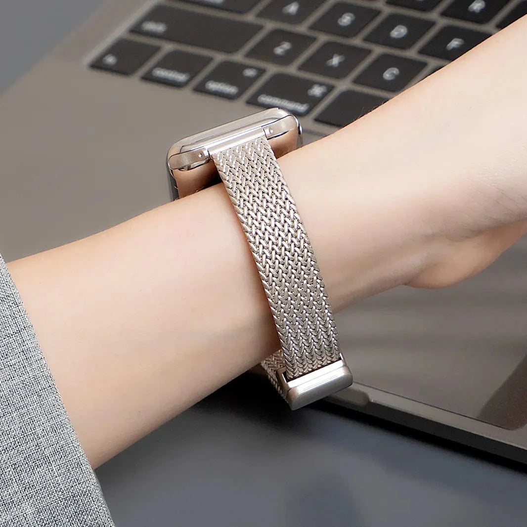 Milanese Magnetic Slim D-Buckle Band for Apple Watch 38 | 40 | 41 | 42mm S10