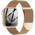 Straps & Bands for 38mm | 40mm | 41mm / Champage Gold Milanese Magnetic Stainless Steel Mesh Clasp Loop Band for Apple Watch