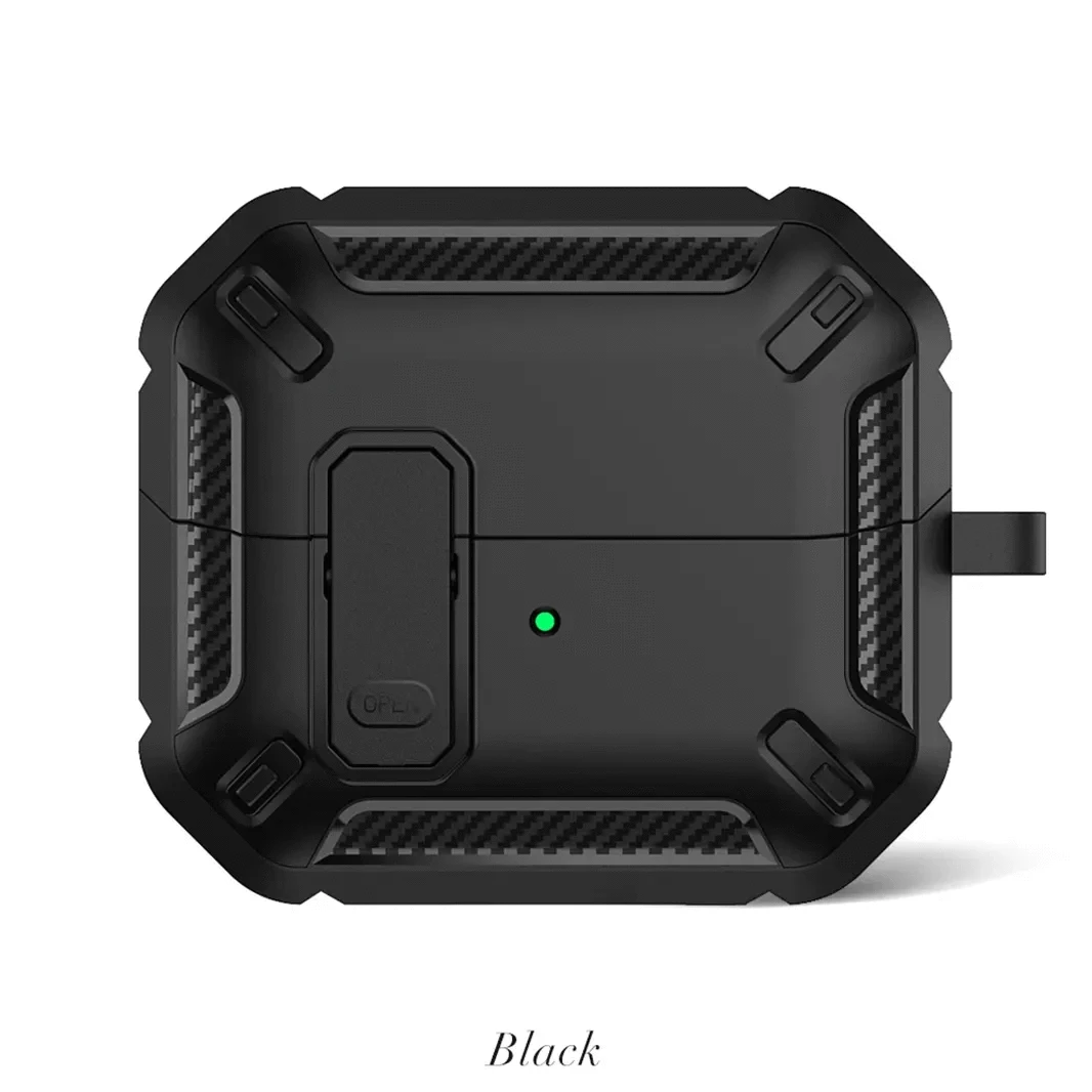 ktusu Generic Cases & Covers Military Grade Drop Proof Lock Closure Case for Samsung Galaxy Buds 3 | 3 Pro Black