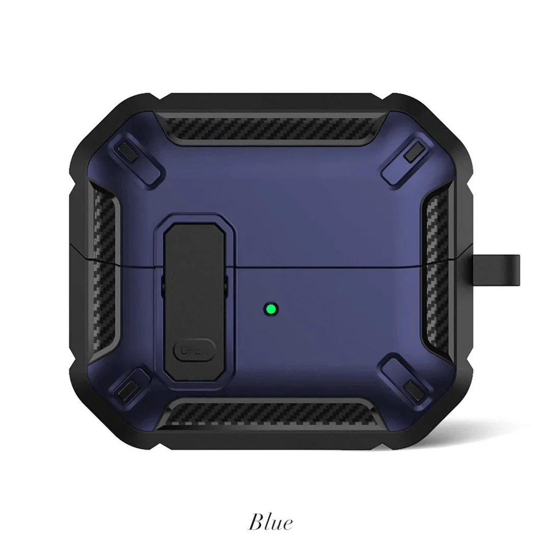 ktusu Generic Cases & Covers Military Grade Drop Proof Lock Closure Case for Samsung Galaxy Buds 3 | 3 Pro Blue
