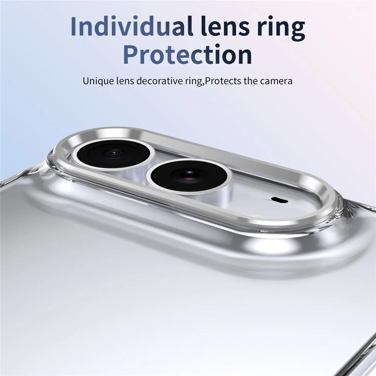 Military Grade Kickstand Transparent Hard Case for iPhone Duo