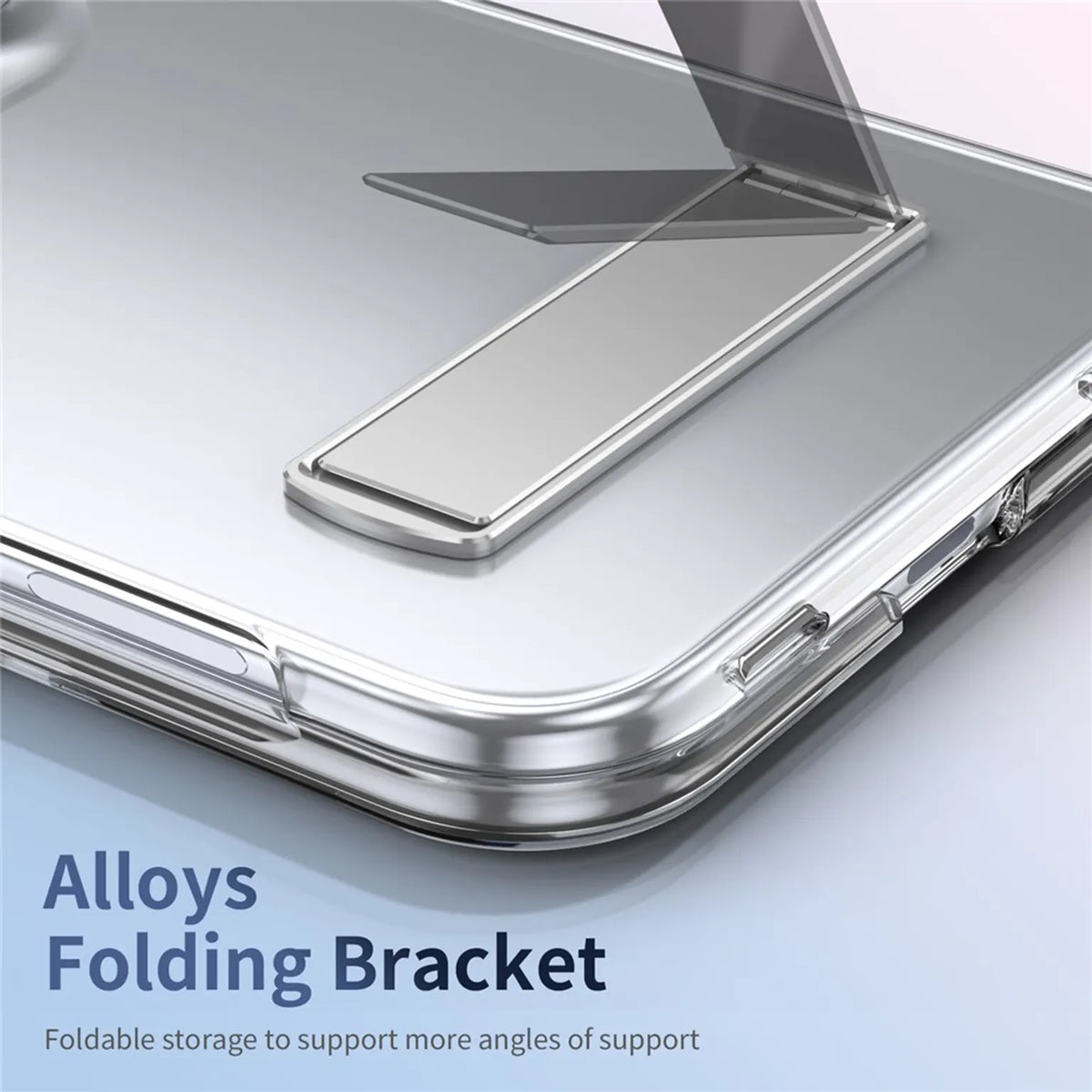 Military Grade Kickstand Transparent Hard Case for iPhone Duo
