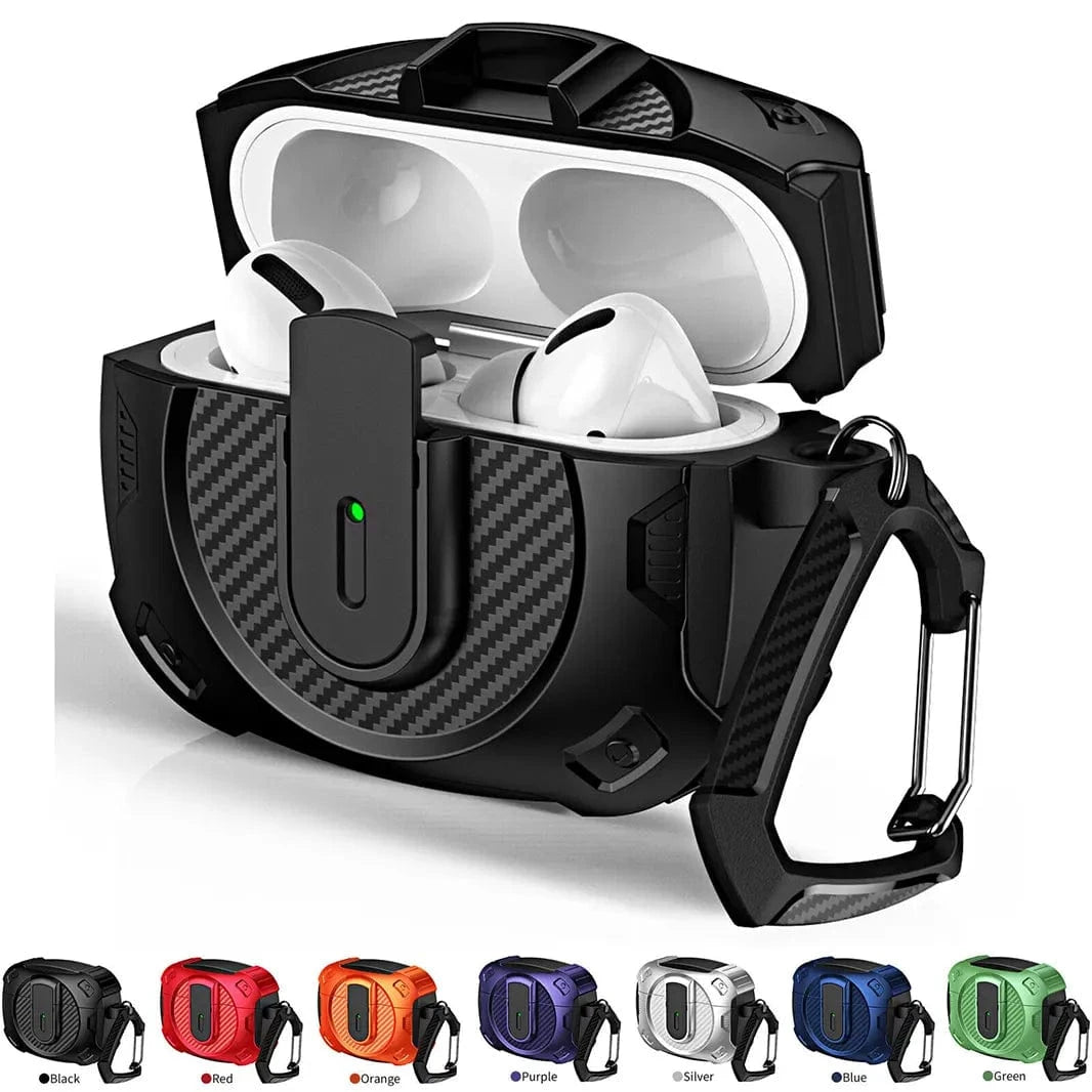 Military Hard Shell Carbon Fiber Cover for Airpods 4