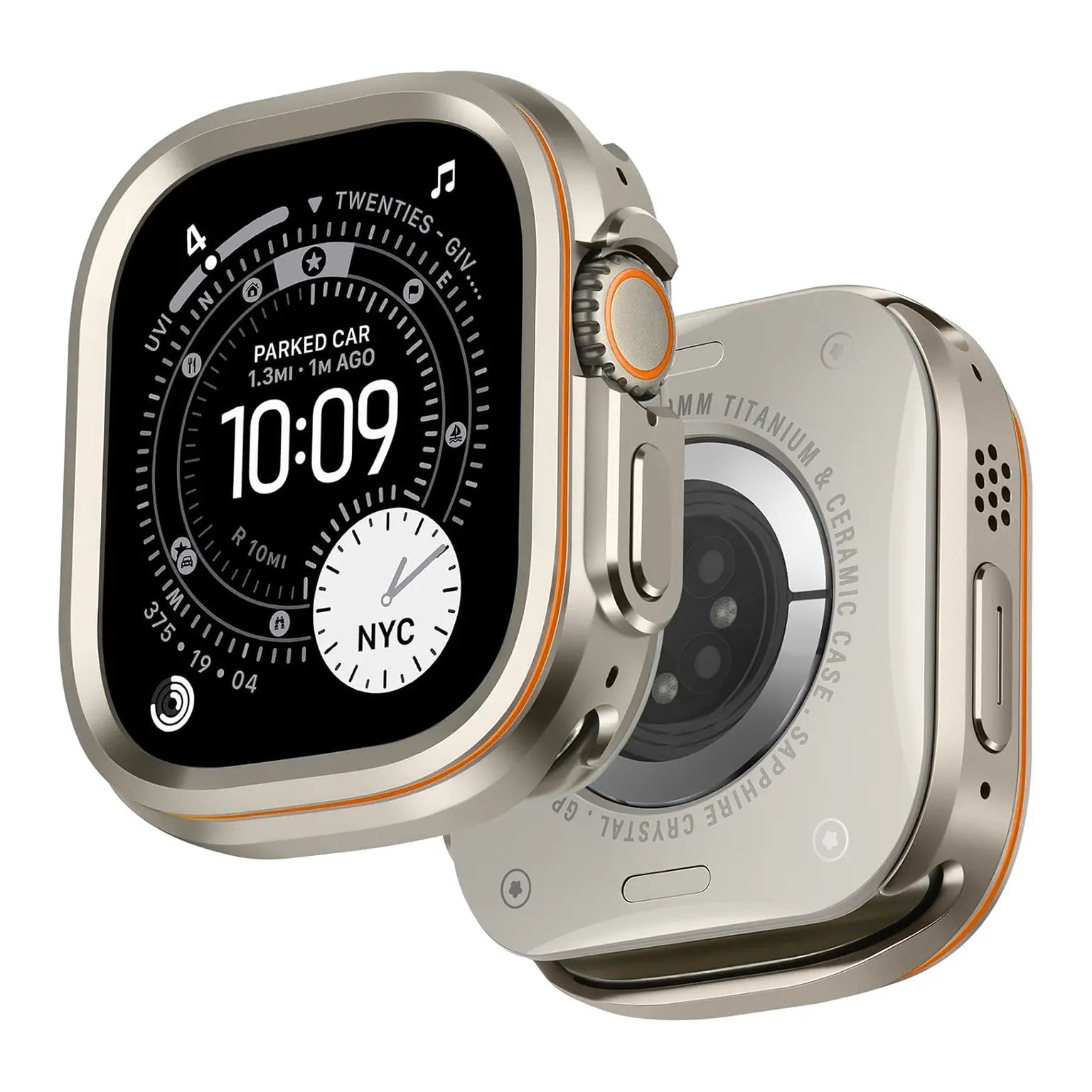 Minimal Sleek Design Metal Bumper with Back Cover for Apple Watch Ultra 49mm | Ultra 2 49mm | Ultra 3 49mm KTSUBD5RN 8956218866728