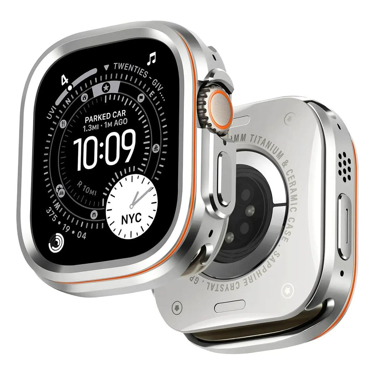 Minimal Sleek Design Metal Bumper with Back Cover for Apple Watch Ultra 49mm | Ultra 2 49mm | Ultra 3 49mm KTSUHEW7E 8917605198990