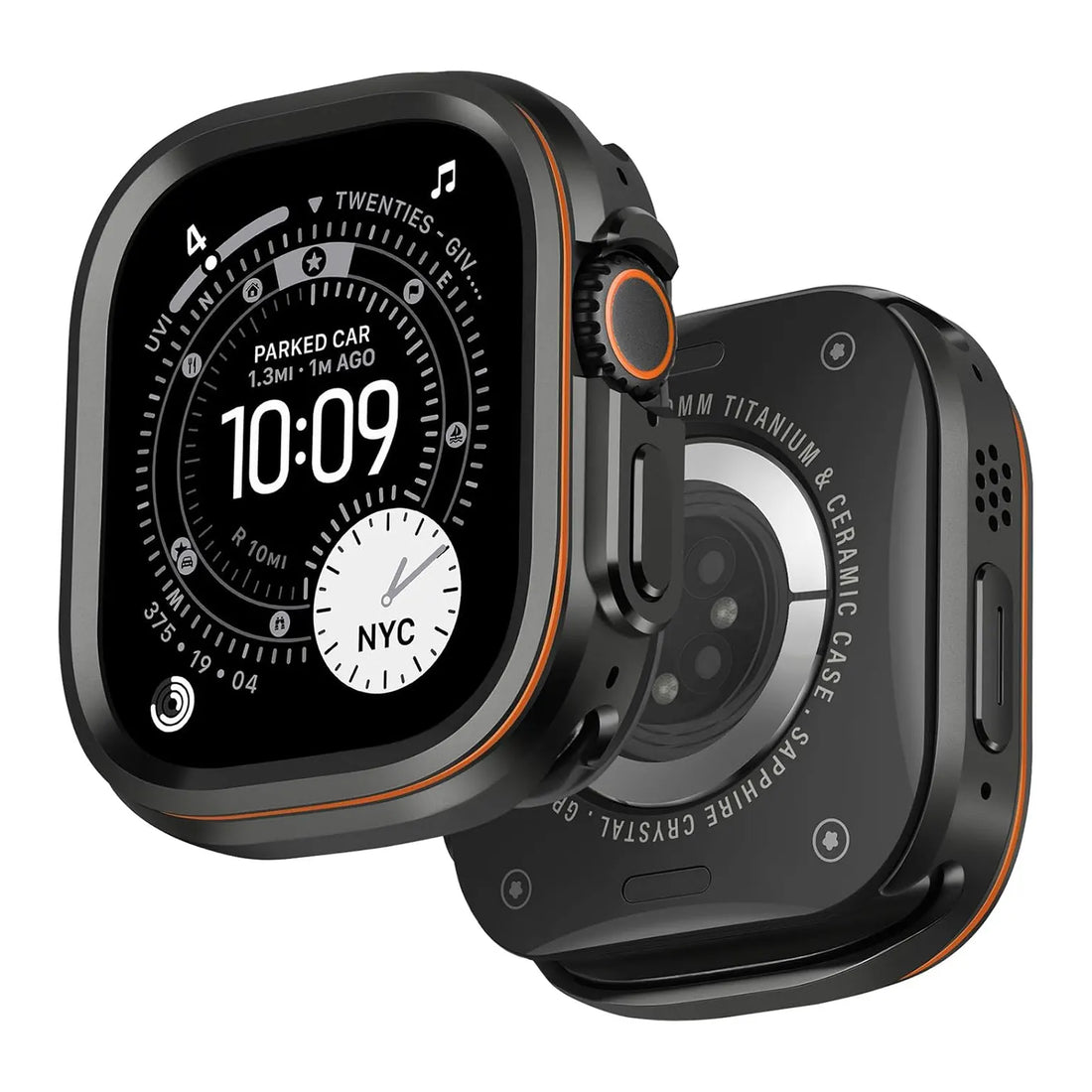 Minimal Sleek Design Metal Bumper with Back Cover for Apple Watch Ultra 49mm | Ultra 2 49mm | Ultra 3 49mm KTSUE4SA0 8938118727217