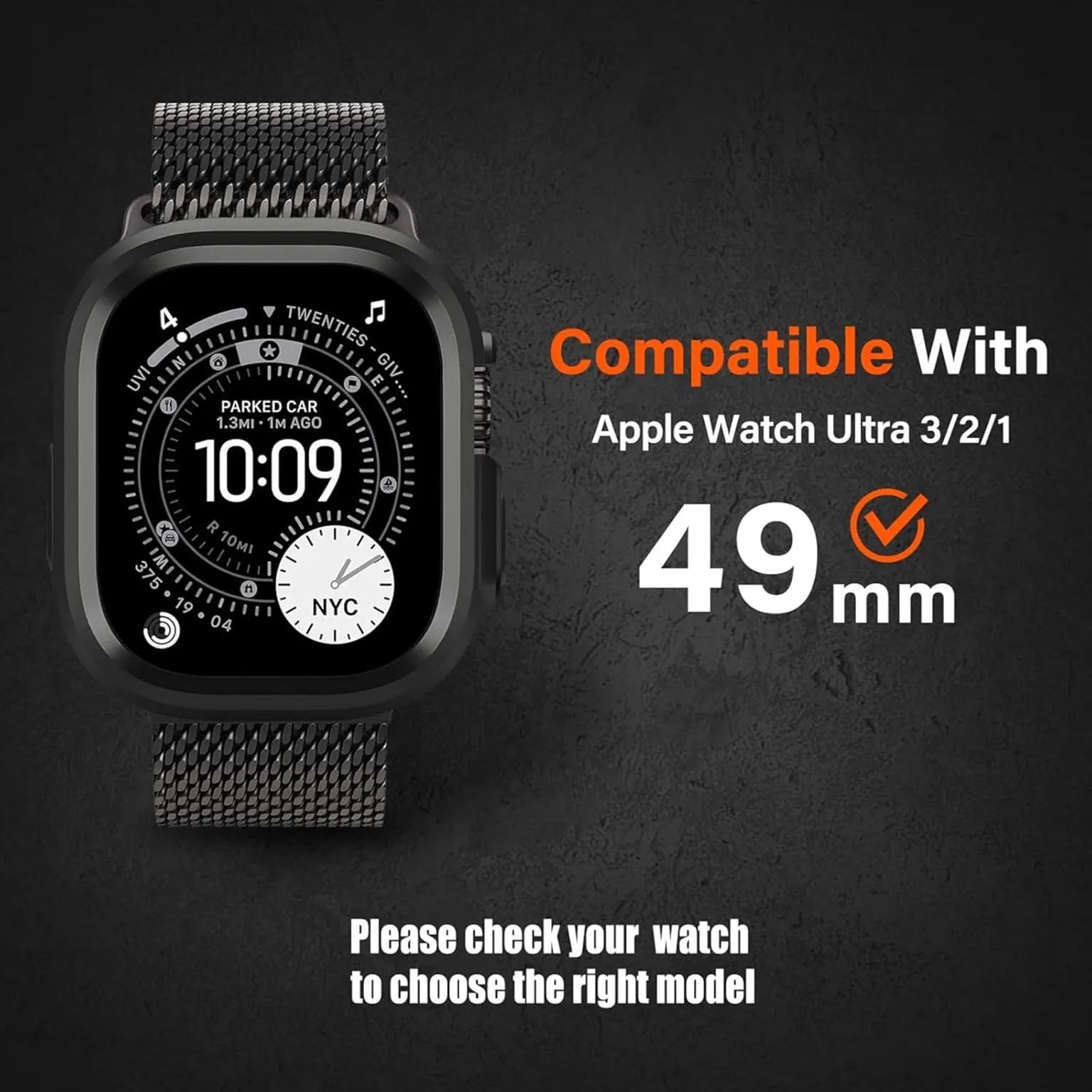Minimal Sleek Design Metal Bumper with Back Cover for Apple Watch Ultra 49mm | Ultra 2 49mm | Ultra 3 49mm