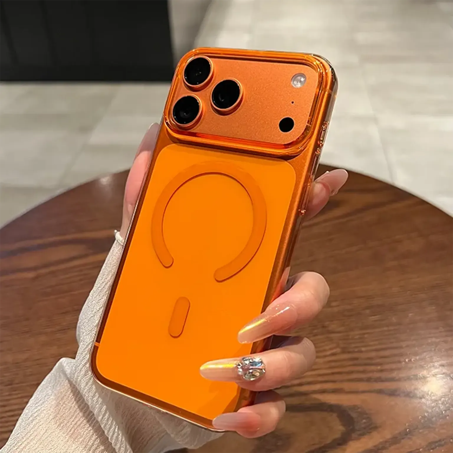 Cases & Covers Minimalist Ultra-Thin Transparent Magnetic Wireless Charge Hard Case for iPhone 17 Pro Max