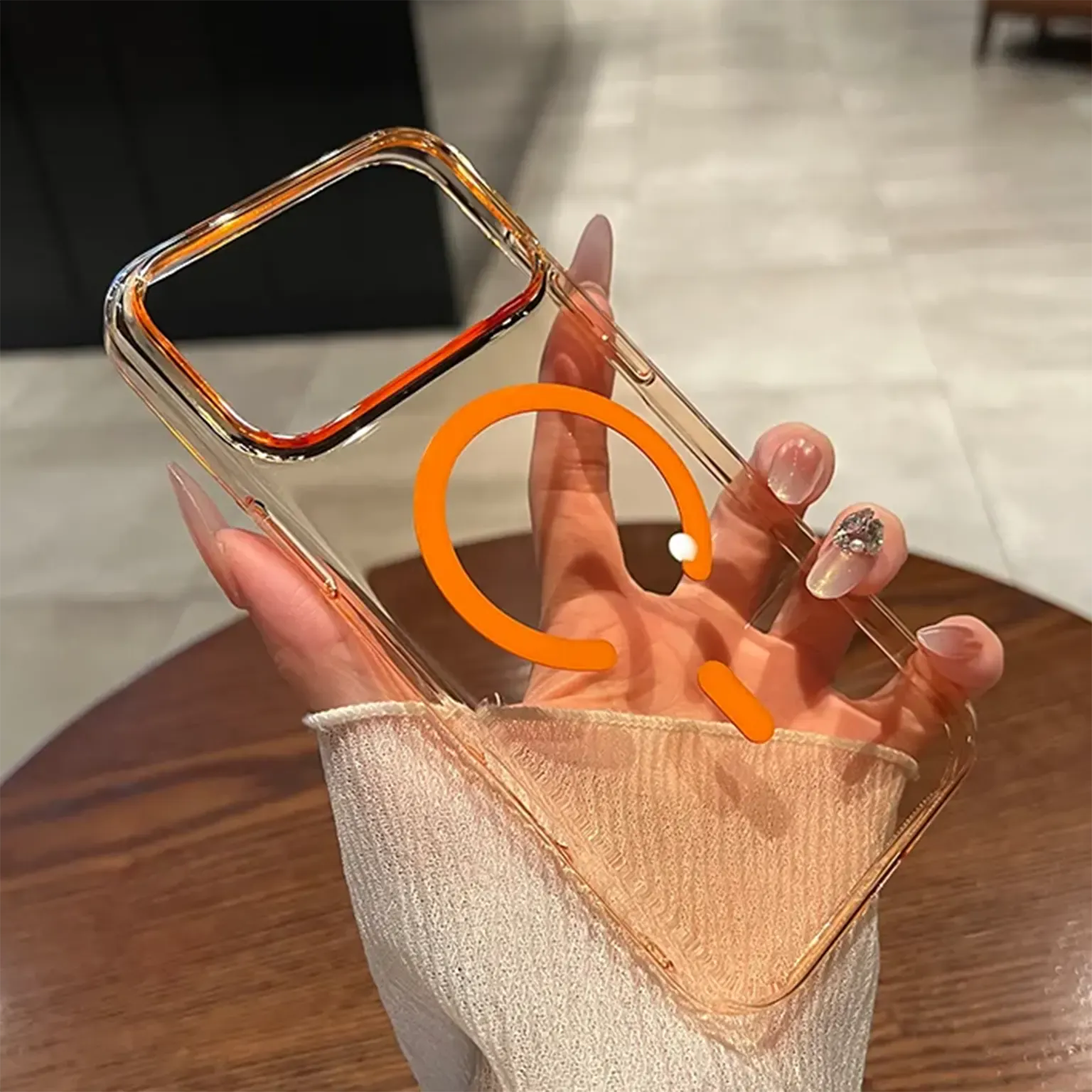 Cases & Covers Minimalist Ultra-Thin Transparent Magnetic Wireless Charge Hard Case for iPhone 17 Pro Max