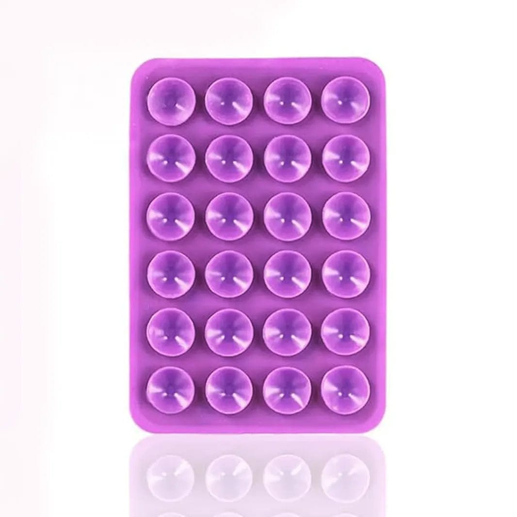 Pack Of 1 / Light Purple Mobile Phone Holder Silicone Suction Cup - Ktusu