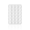 Pack Of 1 / White Mobile Phone Holder Silicone Suction Cup - Ktusu