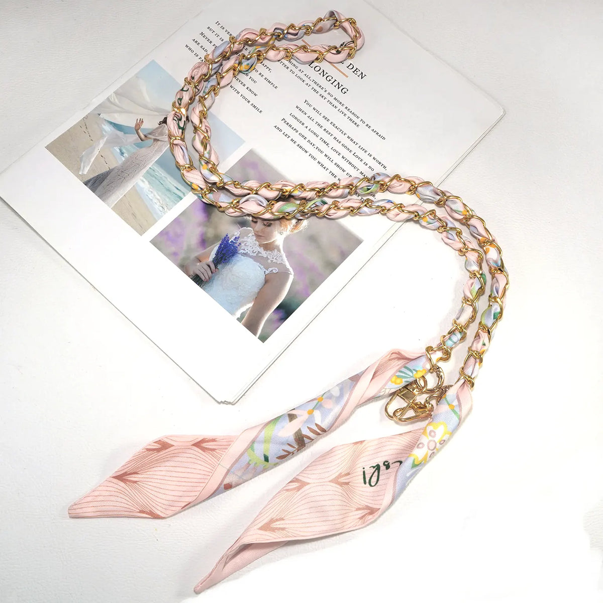 Mobile Phone Wrist Lanyard for Women Girls Scarf Decorative Crossbody Metal Phone Neck Strap Lanyard KTSUWWIB8 8948662583740