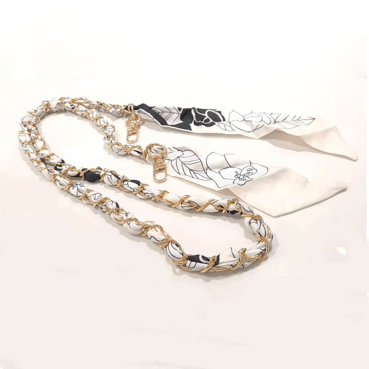 Mobile Phone Wrist Lanyard for Women Girls Scarf Decorative Crossbody Metal Phone Neck Strap Lanyard
