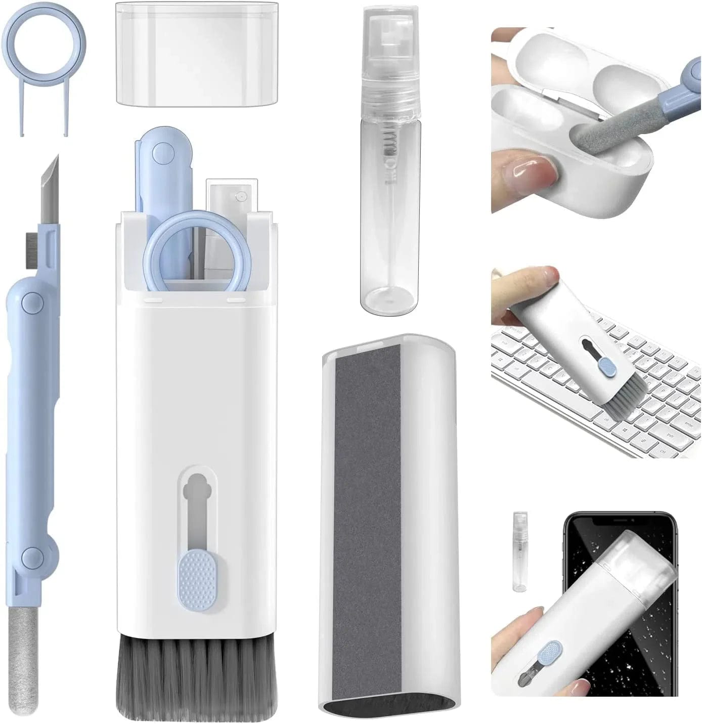 Tools & Kit for Multi-Functional Gadget Cleaner Brush monitor Keyboard Airpods MacBook