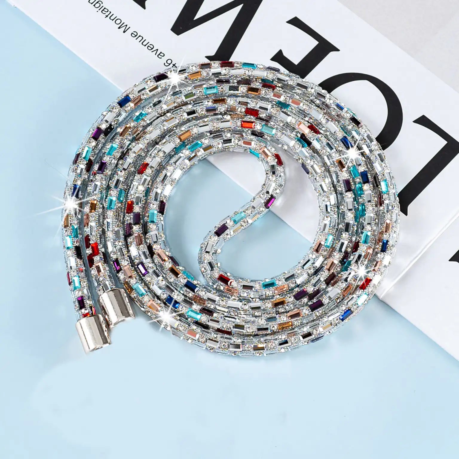 Rhinestone Bling Full Diamond Crossbody Long Strap for The Neck And Shoulder Mobile Phone Lanyard