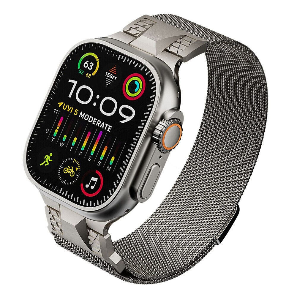 ktusu Generic Watch Bands New Milanese Magnetic Band for Apple Watch 42 | 44 | 45 | Ultra 49 | 46mm S10 Starlight