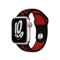 Straps & Bands for 42mm | 44mm | 45mm | Ultra 49mm / Black Red Apple Watch Nike Silicone Band