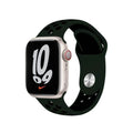 Straps & Bands for 42mm | 44mm | 45mm | Ultra 49mm / Dark Green Black Apple Watch Nike Silicone Band