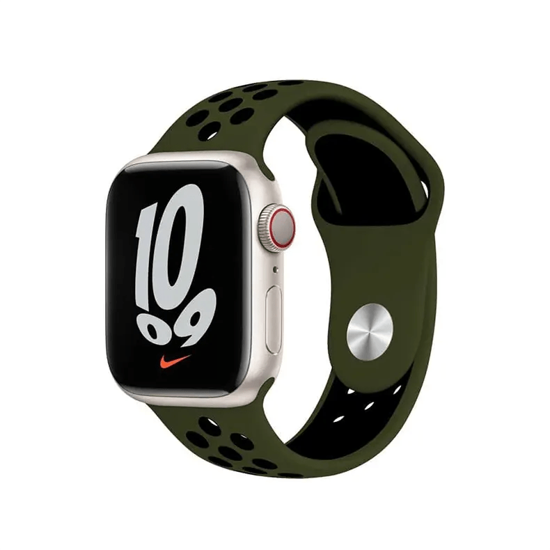 Straps & Bands for 42mm | 44mm | 45mm | Ultra 49mm / Heena Black Apple Watch Nike Silicone Band