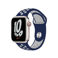 Straps & Bands for 42mm | 44mm | 45mm | Ultra 49mm / Midnight Blue White Apple Watch Nike Silicone Band