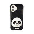 Cases & Covers for iPhone 16 / Black Panda Nimmy 3D Embroided Hard Phone Back Case for Apple iPhone