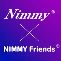 Nimmy logo with 'NIMMY Friends' text on a purple background