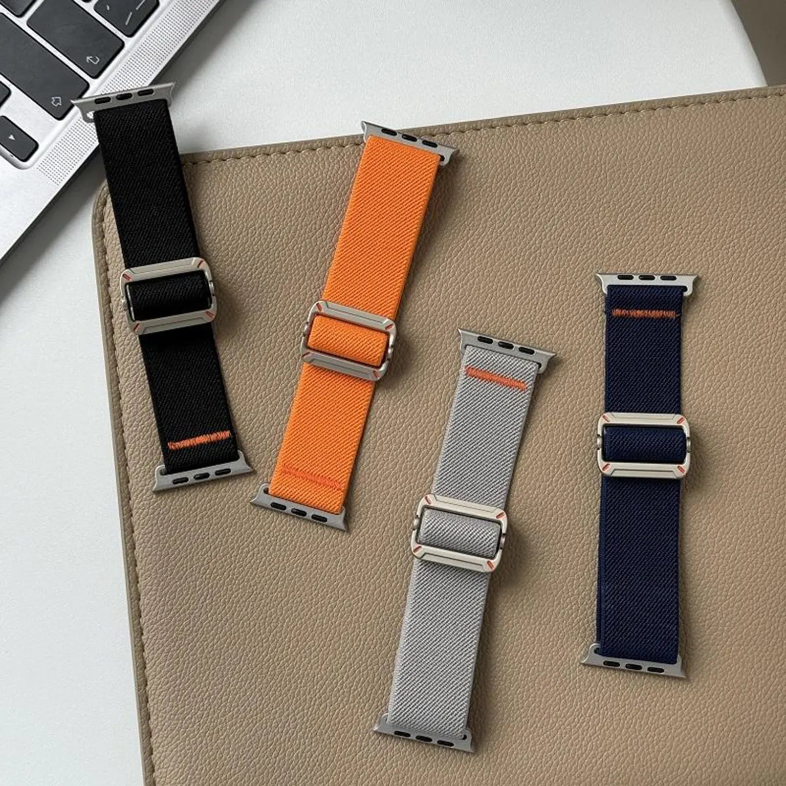 Watch Bands Nylon Stretchy Adjustable Elastic Woven Straps for Apple Watch 42 | 44 | 45 | Ultra 49 | 46mm S10 | 46mm S11