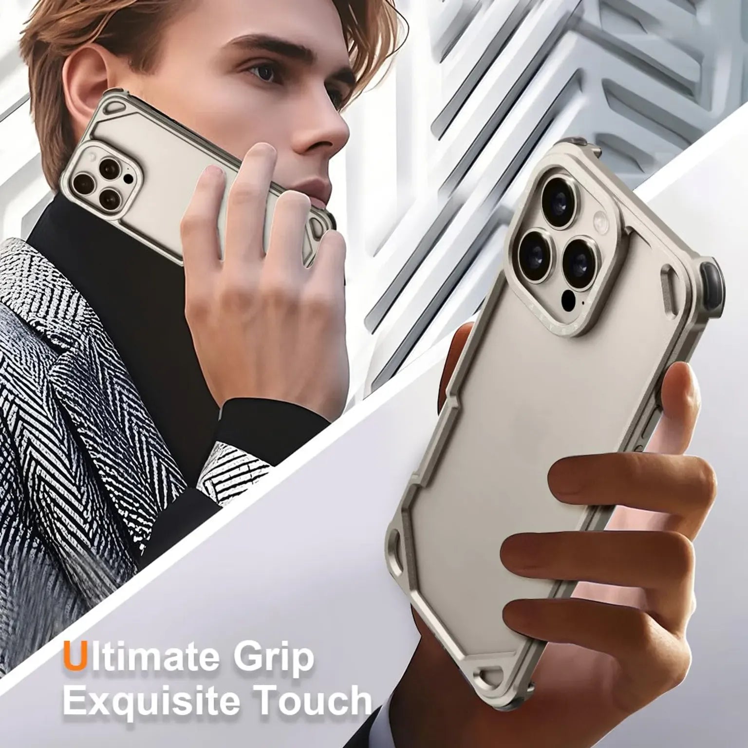 Cases & Covers OATSBASF Aluminum Alloy Frameless Hollow Frame Case for iPhone 16 Pro Max