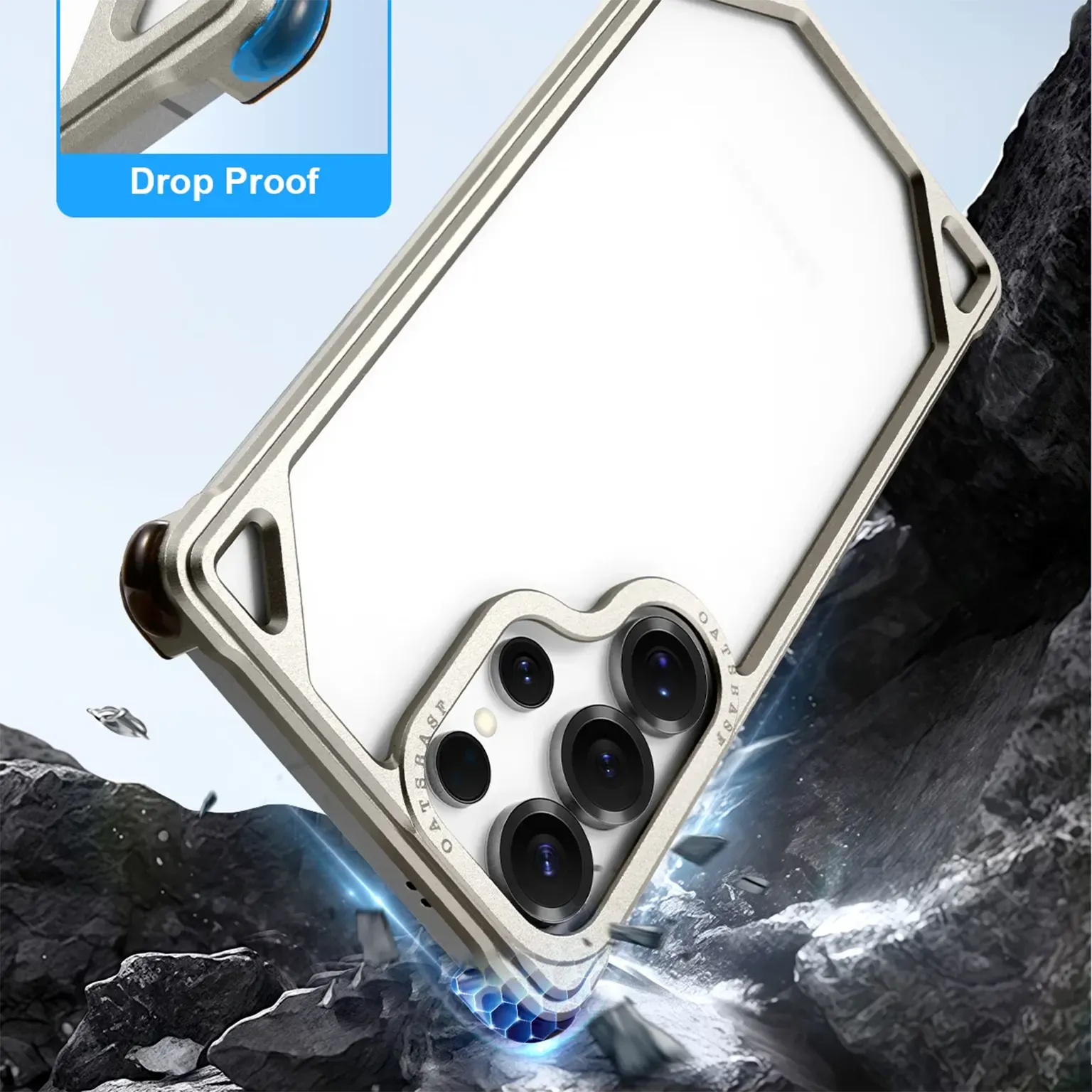Cases & Covers OATSBASF Aluminum Alloy Frameless Hollow Frame Case for Samsung S26 Ultra