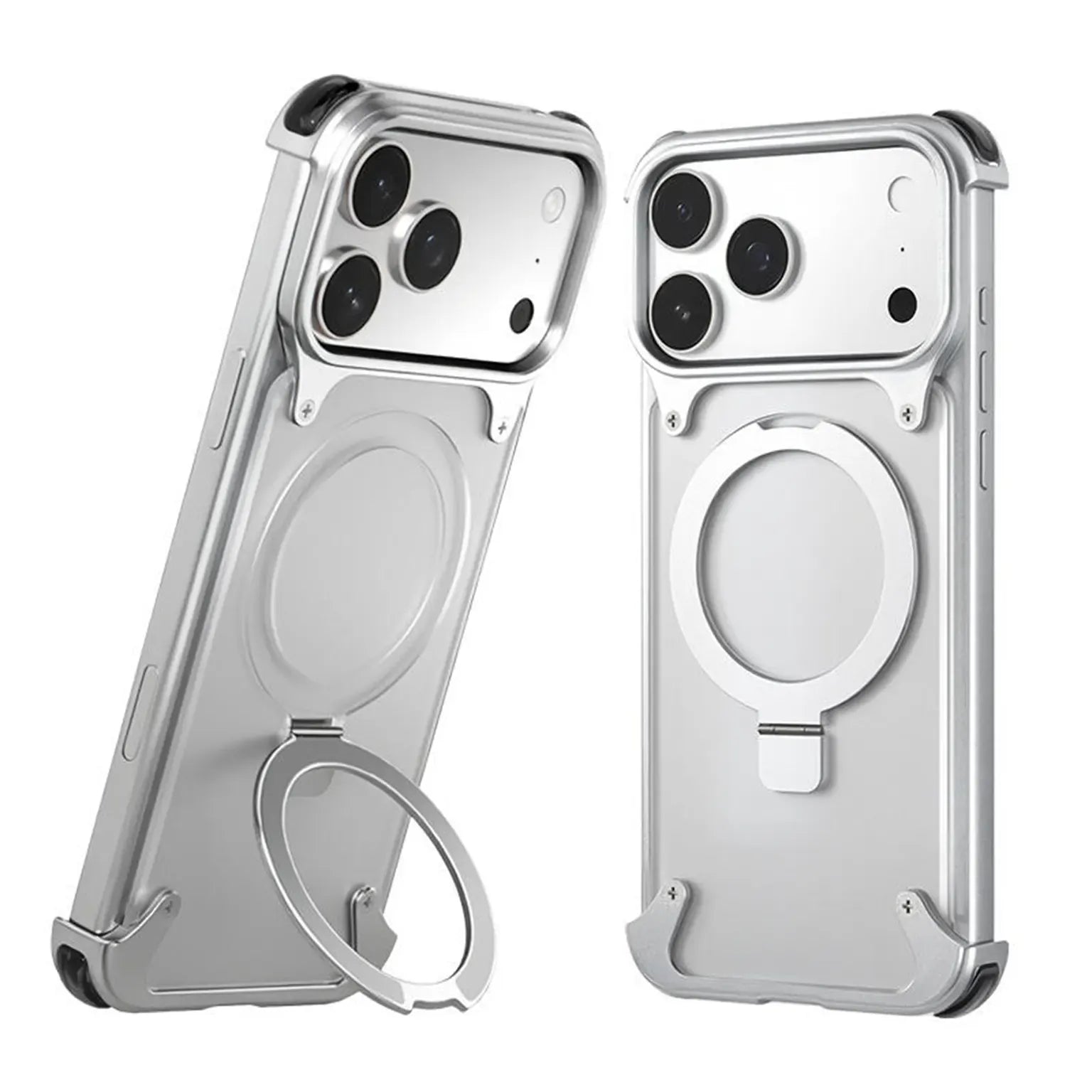 Cases & Covers OATSBASF Metal Kickstand Frameless Magsafe PC Matte Case for iPhone 17 Pro