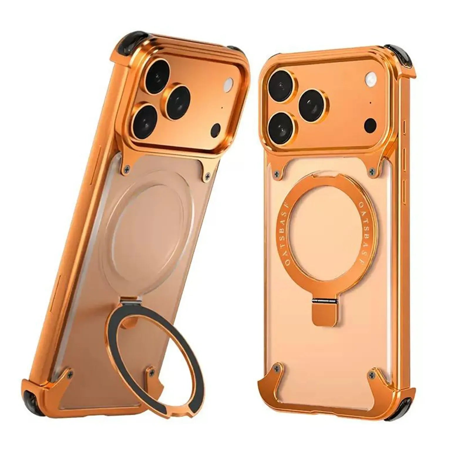 Cases & Covers OATSBASF Metal Kickstand Frameless Magsafe PC Matte Case for iPhone 17 Pro