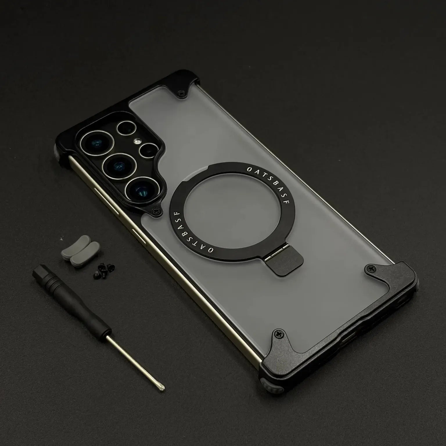 Cases & Covers OATSBASF Metal Kickstand Frameless Magsafe PC Matte Case for Samsung Galxy S26 Ultra