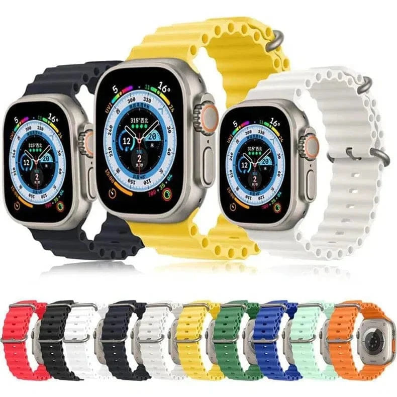 Ocean Silicone Band for Apple Watch 42 | 44 | 45 | Ultra 49 | 46mm S10