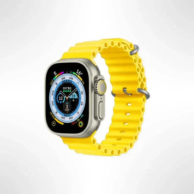 Straps & Bands for 42mm | 44mm | 45mm | Ultra 49mm / Yellow Ocean Silicone Soft Sport Watch Band for Apple Watch