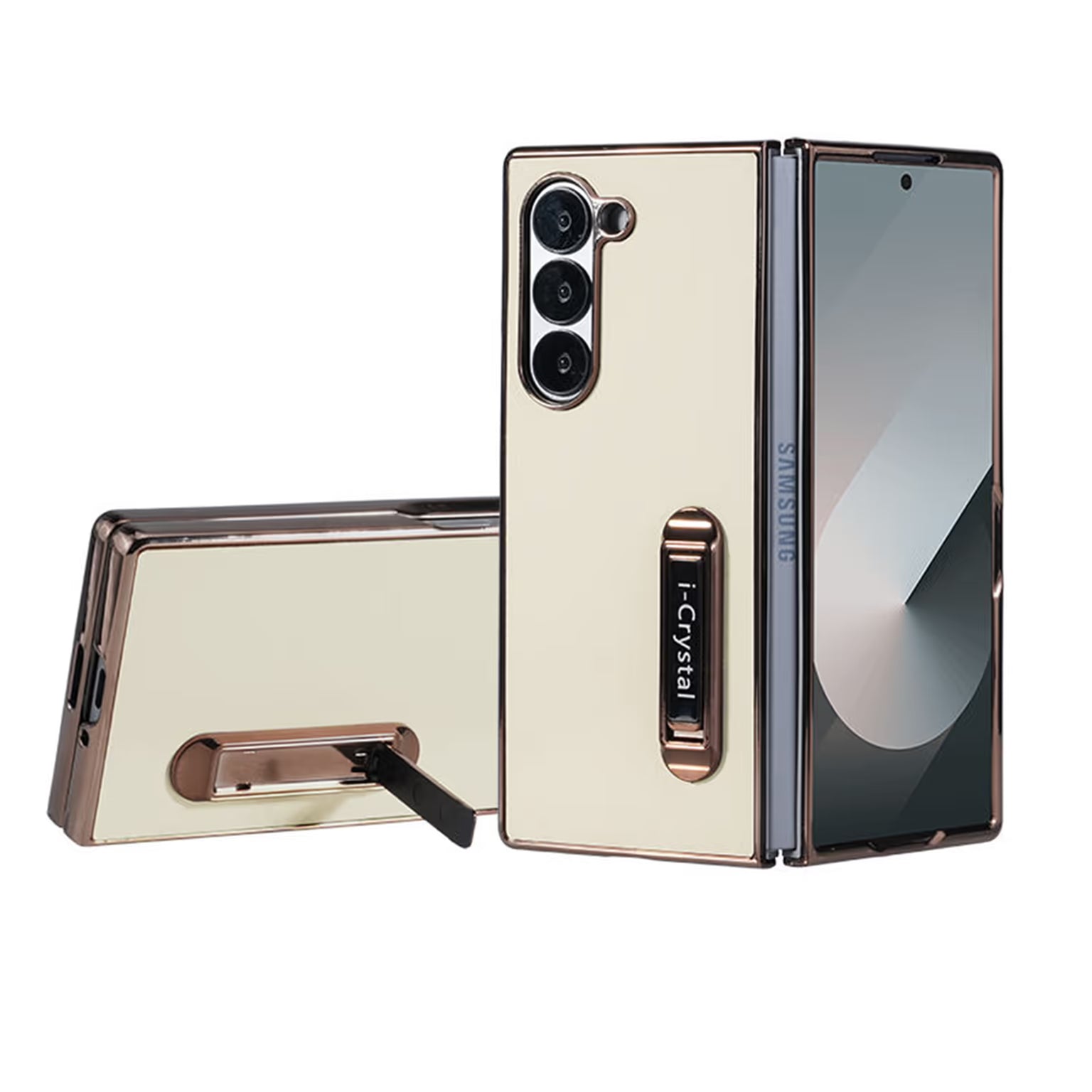 Leather Texture Folding Bracket Case for Samsung Z Fold6