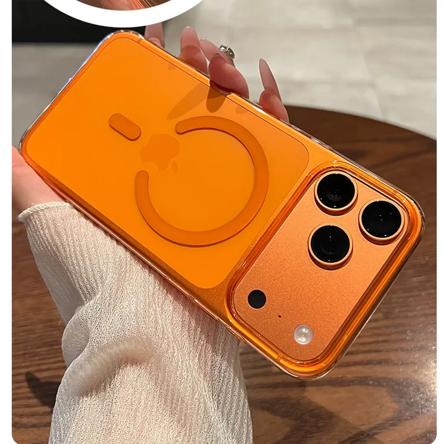 Minimalist Ultra-Thin Transparent Magnetic Wireless Charge Hard Case for iPhone 17 Pro Max