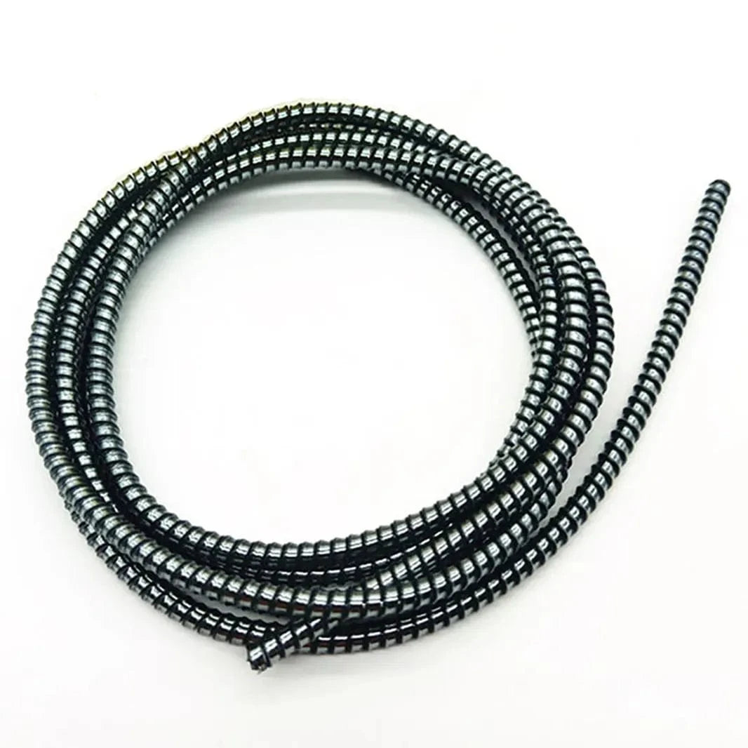 ktusu Generic Enhancement [ Pack of 3 ] Spiral Charger Cable Protector Data Wire Saver for Charging Cable ( 1.5 Meter ) Black