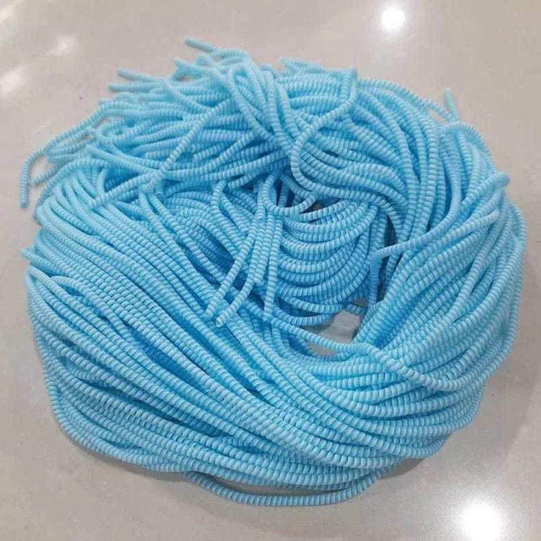 Cable Management for Blue White / Dual Color Spiral Charger Cable Protector Data Wire Saver for Charging Cable